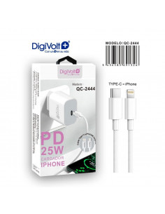 CARGADOR TIPO C A LIGHTNING DE CARGA RAPIDA COMPATIBLE...