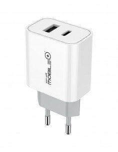 CARGADOR DOBLE SALIDA USB Y TIPO C, CARGA RÁPIDA 20W Y...