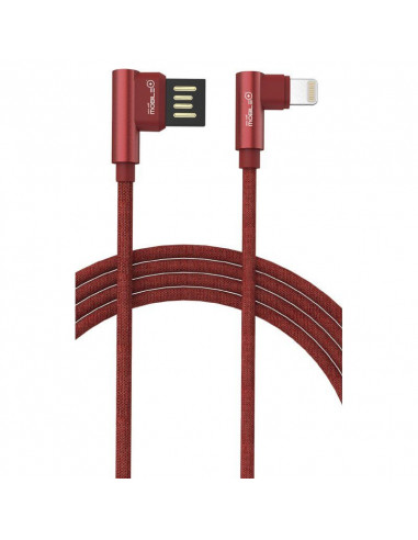 CABLE DE DATOS Y CARGA LIGHTNING A USB CON REVESTIMIENTO DE FIBRA DE NYLON MOBILE+ MB-1023