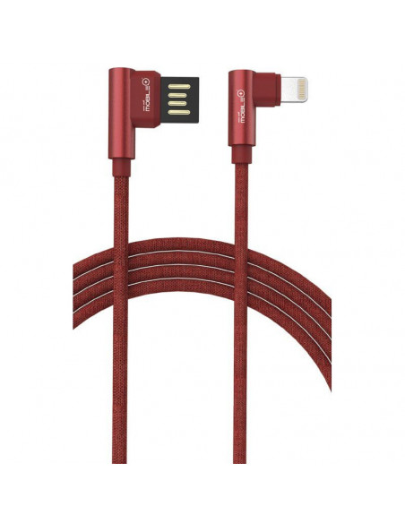CABLE DE DATOS Y CARGA LIGHTNING A USB CON REVESTIMIENTO DE FIBRA DE NYLON MOBILE+ MB-1023