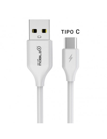 CARGADOR DE PARED Y CABLE TIPO-C A USB, 1METRO, 35MM.MOBILE+ MB-1020