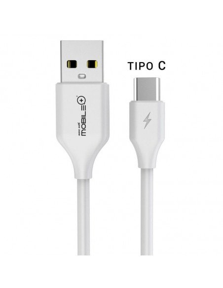 CARGADOR DE PARED Y CABLE TIPO-C A USB, 1METRO, 35MM.MOBILE+ MB-1020