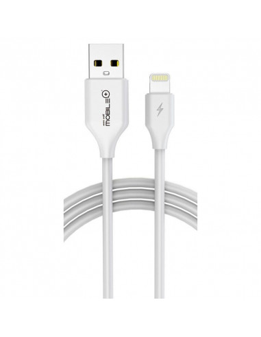 CABLE DE DATOS Y CARGA LIGHTNING/USB, 2A DE AMPERAJE, COMPATIBLE CON IPHONE MB-1010