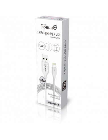 CABLE DE DATOS Y CARGA LIGHTNING/USB,...