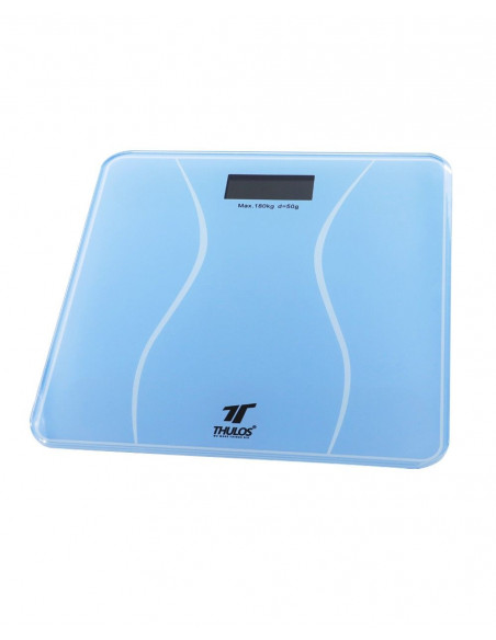 BÁSCULA DE BAÑO DIGITAL PLATAFORMA VIDRIO TEMPLADO, LCD THULOS TH-BD119