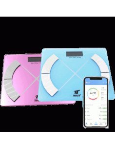 BÁSCULA DE BAÑO DIGITAL CON BLUETOOTH Y APP IOS,...