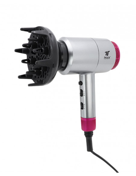 SECADOR DE PELO IÓNICO CON DIFUSOR Y CONCENTRADOR THULOS TH-HD804
