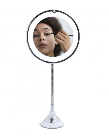 ESPEJO CON LUCES LED, ROTACIÓN,...