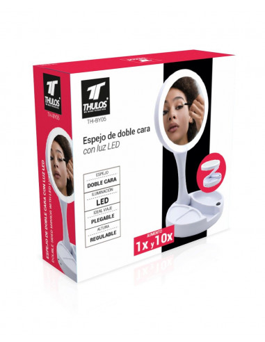 ESPEJO DE BELLESA CON DOBLE LUCES...