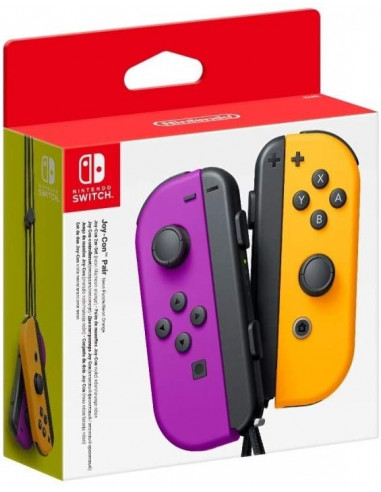 MANDOS JOY-CON (2 UNIDADES) IZQUIERDO Y DERECHO COLOR MORADO, NARANJA (NINTENDO SWITCH)