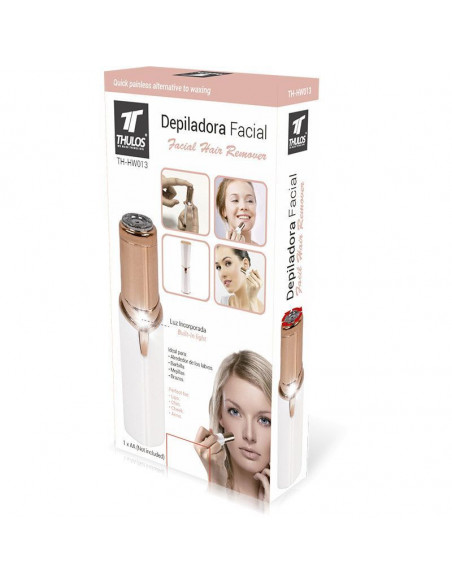 DEPILADORA FACIAL, INCLUYE LUZ LED Y CEPILLO DE LIMPIEZA THULOS TH-HW013