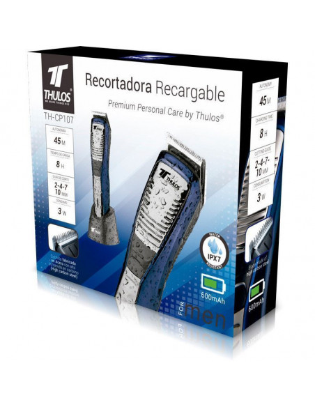 RECORTADORA DE PELO RECARGABLE,  CON RESISTENCIA AL AGUA. TH-CP107