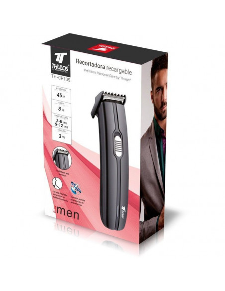 RECORTADORA DE PELO RECARGABLE, CON HOJA DE ACERO INOXIDABLE TH-CP105