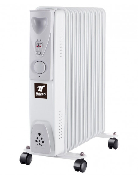 Radiador de Aceite de 11 elementos de calor con 3 niveles de temperatura, 2500W. THULOS TH-RAC2003