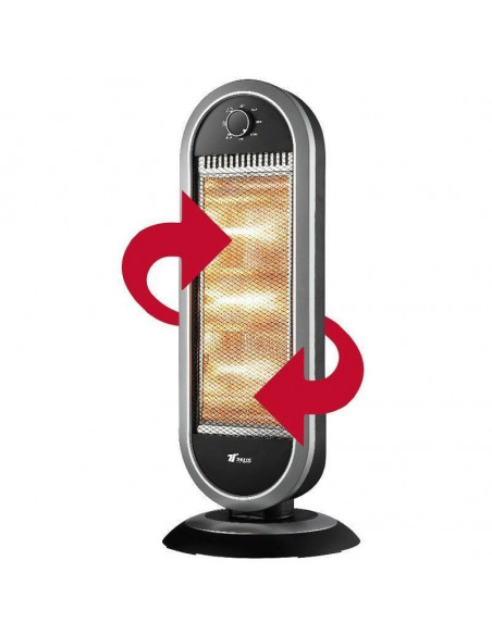 Estufa halógena, 3 ajustes de temperatura, sistema de seguridad anti-vuelco. THULOS TH-EH1201