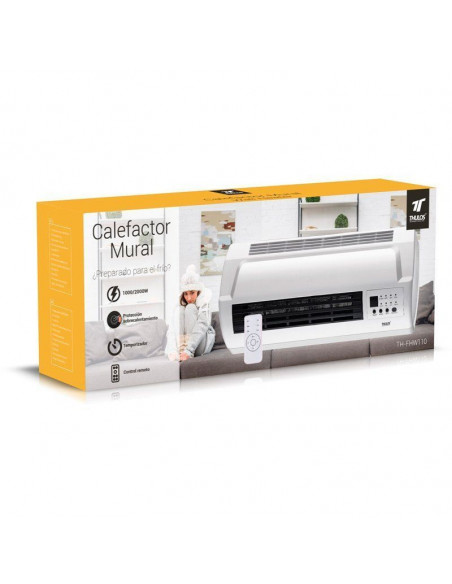 CALEFACTOR ELÉCTRICO MURAL CON 2 AJUSTES DE CALOR THULOS TH-FHW110