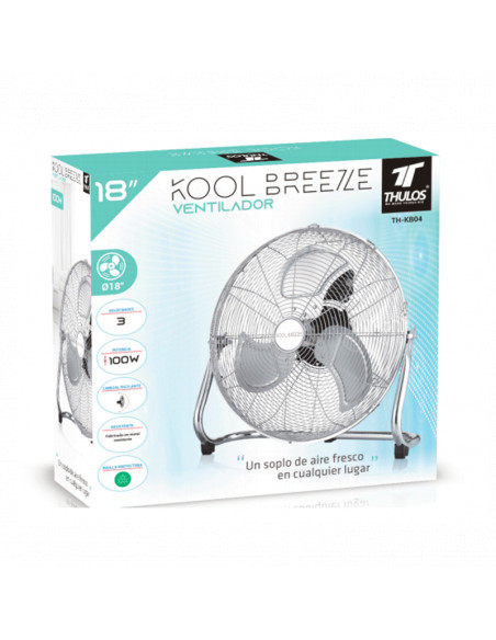 VENTILADOR DE SUELO CON 3 AJUSTES DE VELOCIDAD THULOS TH-KB04