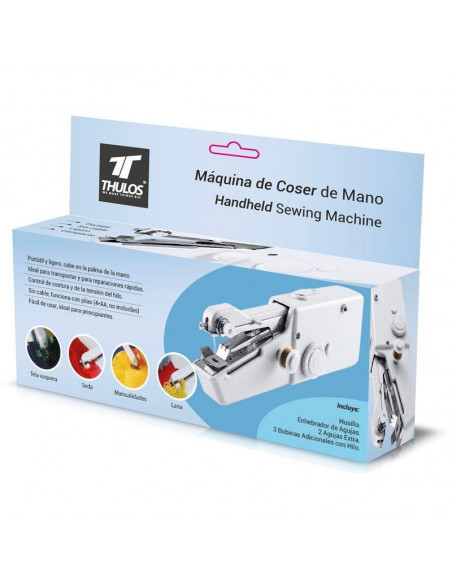 MINI MÁQUINA DE COSER DE MANO FUNCIONAL CON PILAS THULOS TH-HW011