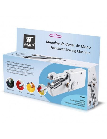 MINI MÁQUINA DE COSER DE MANO FUNCIONAL CON PILAS THULOS TH-HW011