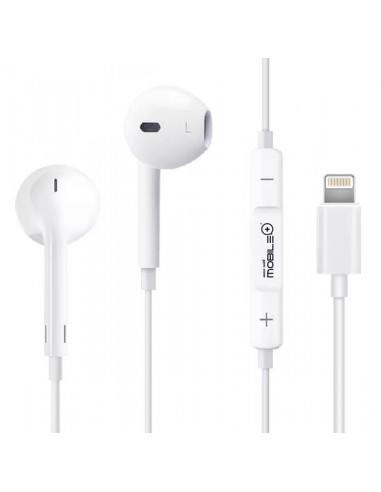 AURICULARES ESTÉREO CABLE TPE, CONECTOR DE LIGHTNING (VIA BT) MB-EP012 Mobile+