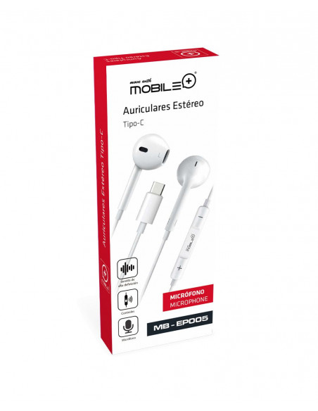 AURICULARES ESTÉREO CLAVIJA DE TIPO C  HECHO DE TPE MOBILE+ MB-EP005