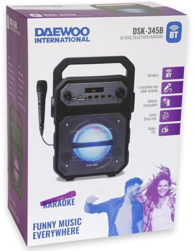 ALTAVOZ PARTY KARAOKE CON LUCES LED...