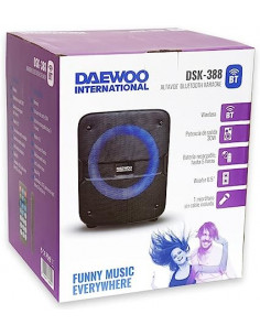 ALTAVOZ PARTY KARAOKE CON LUCES LED 30W DAEWOO DSK-388 2