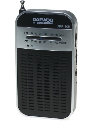 RADIO ANALÓGICO AM/FM DE BOLSILLO CON ALTAVOZ INCORPORADO DRP-105 DAEWOO