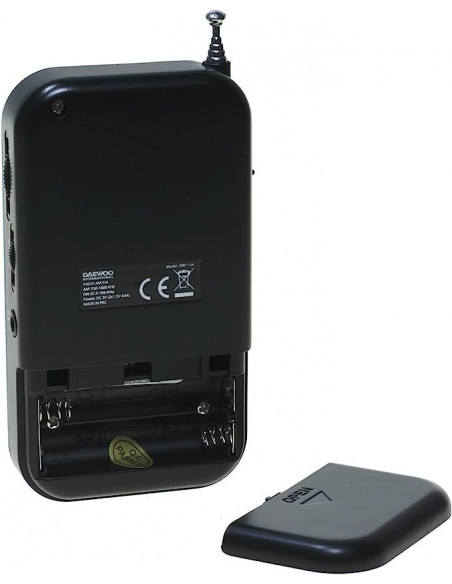 RADIO ANALÓGICO AM/FM DE BOLSILLO CON ALTAVOZ INCORPORADO DRP-105 DAEWOO