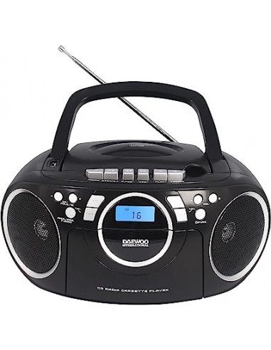 RADIO CD MP3 CON CASSETTE, REPRODUCTOR DE MUSICA Y GRABADORA DBU-51 DAEWOO