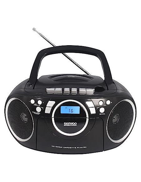 RADIO CD MP3 CON CASSETTE, REPRODUCTOR DE MUSICA Y GRABADORA DBU-51 DAEWOO