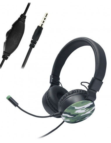 Auriculares Cascos Gaming con Micrófono, Sonido HD Sorround MB-HP34 MOBILE+