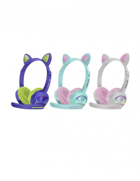 Auriculares Cascos Gaming Oreja Gato, con adaptador jack 305mm MOBILE+ MB-HP31