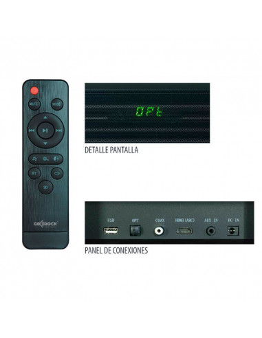 BARRA SONIDO 40W WIRELESS RMS GR-BS40