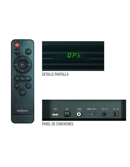 BARRA SONIDO 40W WIRELESS RMS GR-BS40