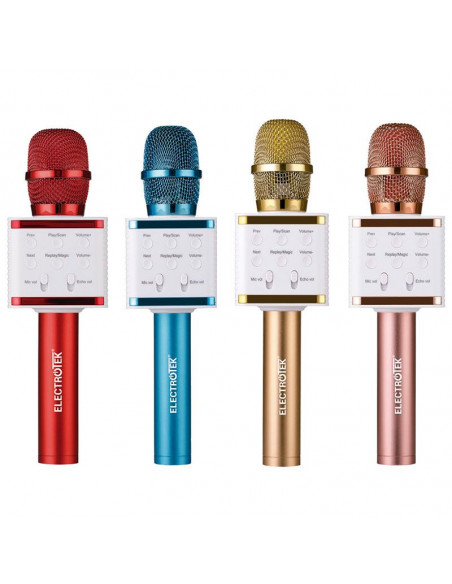 Micrófono KARAOKE Wireless 5W HECHO DE ALUMINIO, USB Y TARJETA TF ET-WS11