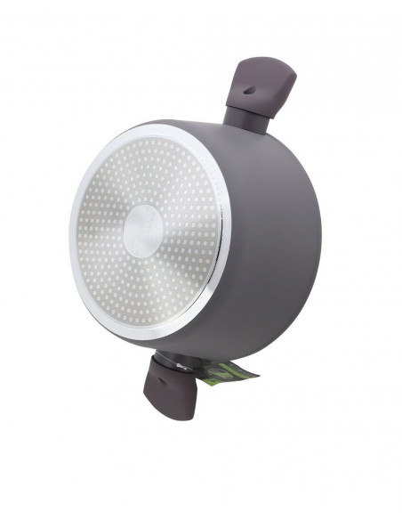 Cacerola con Tapa Cristal con borde de acero inoxidable tamaño 20-24-28cm. THULOS TH-GC de (20cm)