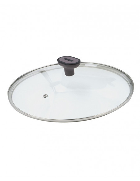 Cacerola con Tapa Cristal con borde de acero inoxidable tamaño 20-24-28cm. THULOS TH-GC de (28cm)