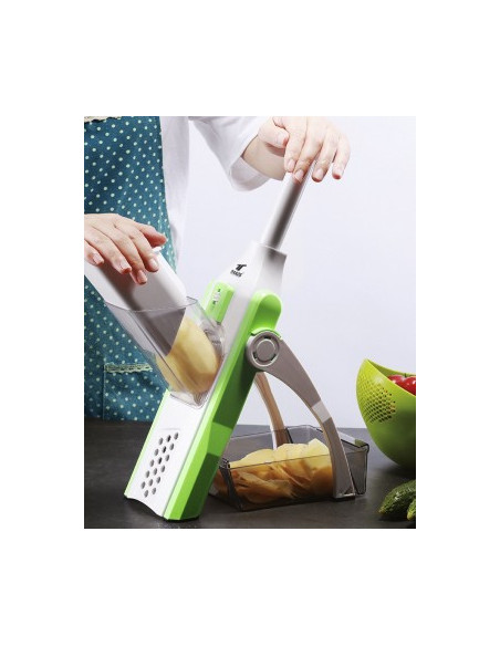 MANDOLINA VERTICAL DE COCINA CON 4 TIPOS DE CORTE THULOS TH-KA041