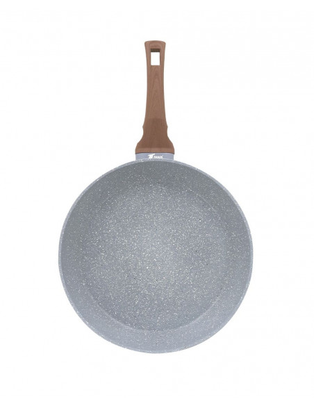 Sartén serie MARBEL MANGO MADERA, HECHO DE ALUMINIO EN tamaños de 20-30cm CON TH-FRPM (24CM)