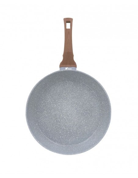 Sartén serie MARBEL MANGO MADERA, HECHO DE ALUMINIO EN tamaños de 20-30cm CON TH-FRPM (28CM)
