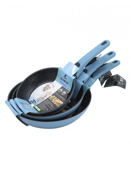 Sartén serie BLUE APTA PARA LAVAVAJILLA DE tamaño 20-24-28cm. THULOS TH-FRPB (24CM)