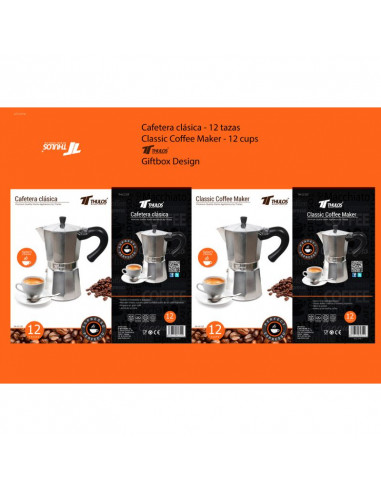 Cafetera clásica 3, 6, 9 y 12 tazas...