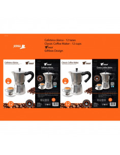 Cafetera clásica 3, 6, 9 y 12 tazas hecha de aluminio... 2