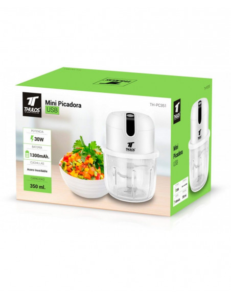 MINI PICADOR ELÉCTRICA USB, CON BATERÍA DE1300MAH, 350ML TH-PC351