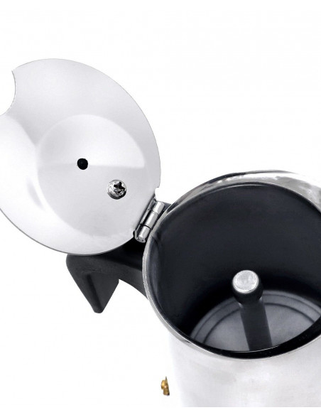 CAFETERA CLÁSICA 4, 6 Y 10 TAZAS HECHA DE ACERO INOXIDABLE THULOS TH-CC (4TAZAS)