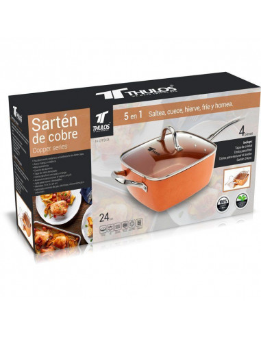 Sartén de cobre con recubrimiento...