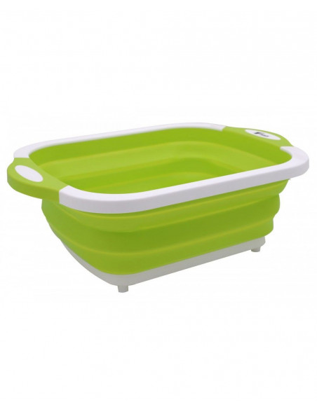 Tabla de cortar, cesta y escurridor 3 en 1 con tapón de lavavajillas  THULOS TH-KA033