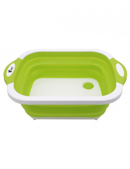 Tabla de cortar, cesta y escurridor 3 en 1 con tapón de lavavajillas  THULOS TH-KA033