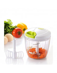 PICADOR Y BATIDORA MANUAL CON DOBLE CUCHILLA Y ACCESORIOS...